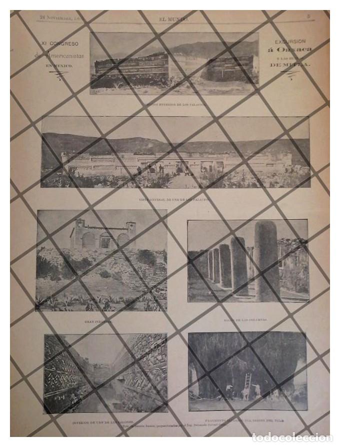 Sammeln von Plakaten: AFICHE RETRO RUINAS ARQUEOLOGICAS EN MITLA OAXACA 1895