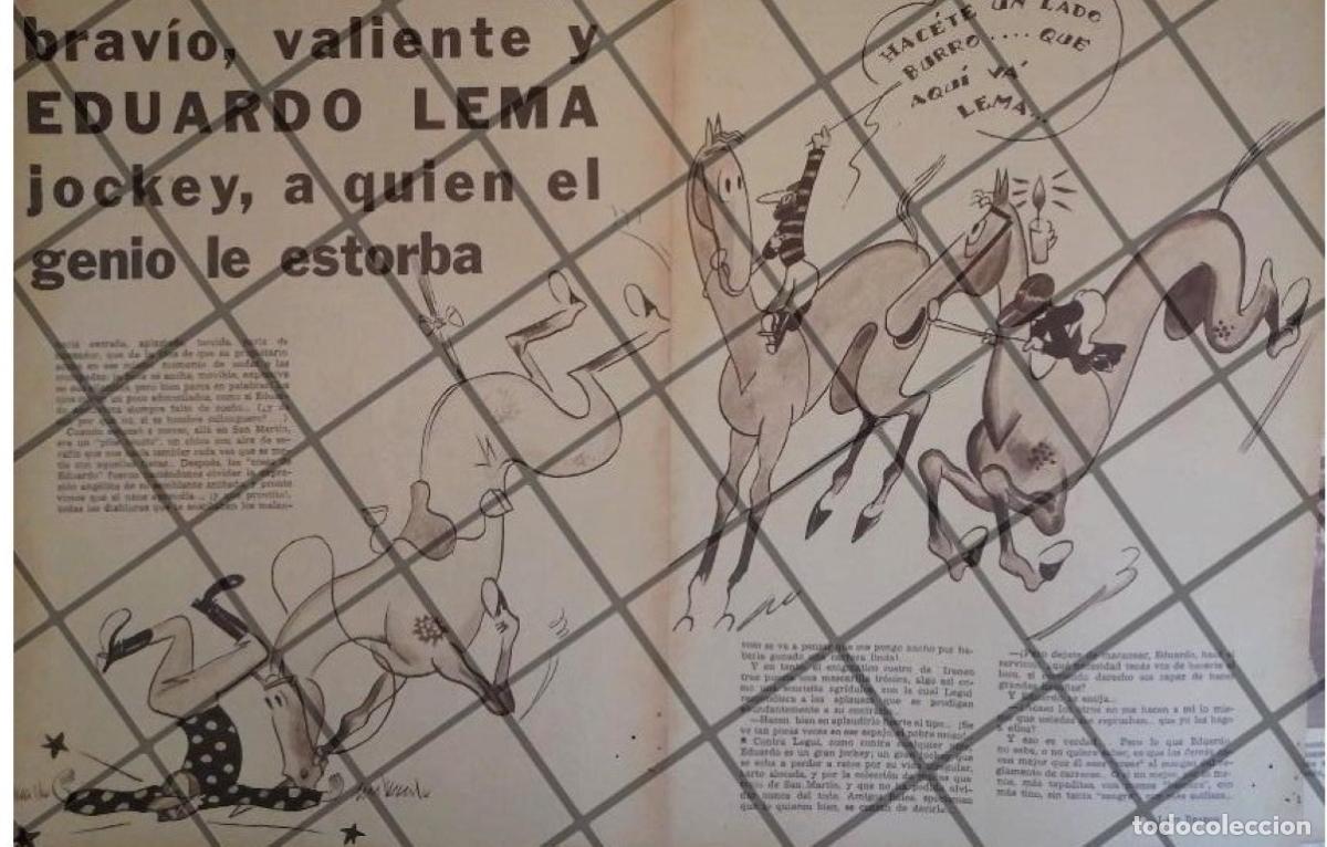 Collectionnisme d'affiches: AFICHE RETRO EL JOCKEY. EDUARDO LEMA 1930 ARGENTINA