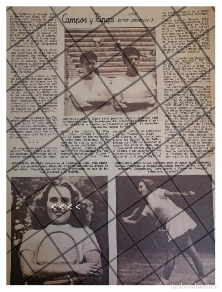 Collectionnisme d'affiches: AFICHE RETRO TENISTA. GEORGINA PLATAS JALOMA Y MAS 1950