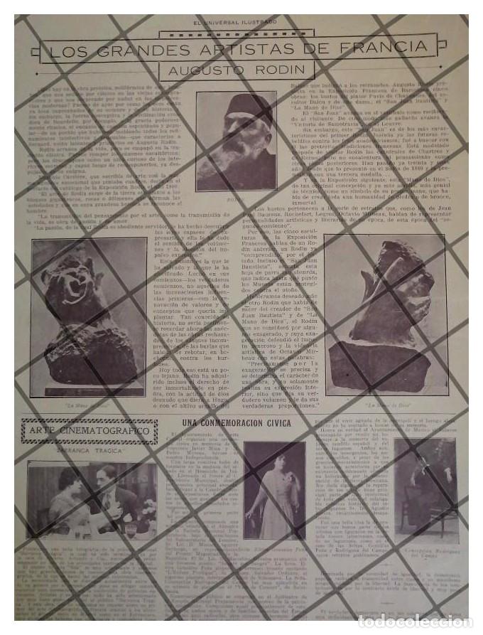 Collectionnisme d'affiches: AFICHE RETRO MUERE EL PINTOR AUGUSTO RODIN 1917