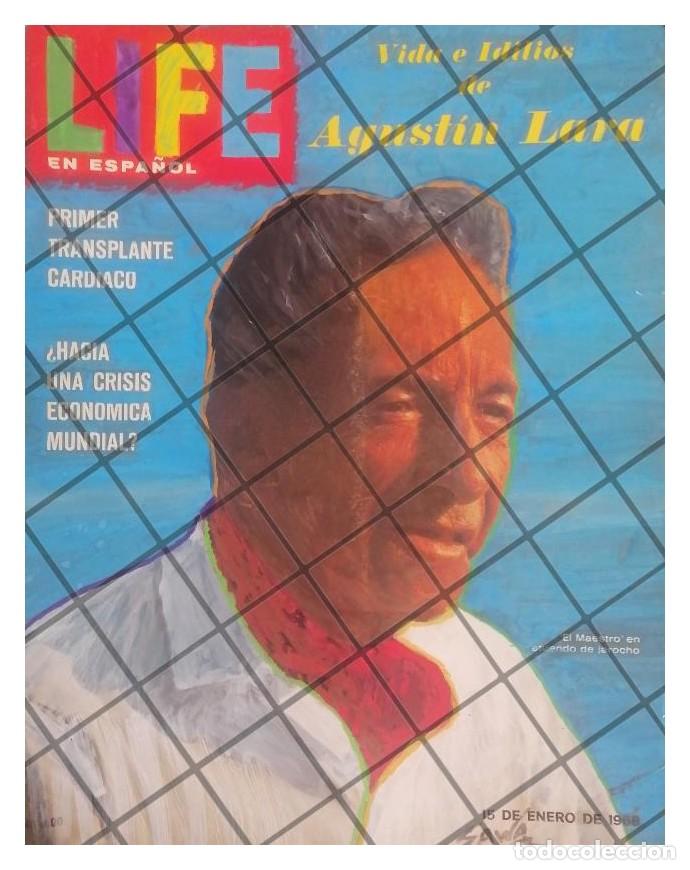 Sammeln von Plakaten: PORTADA ANTIGUA AL ACUARELA. AGUSTIN LARA 1968 POR: SAWA