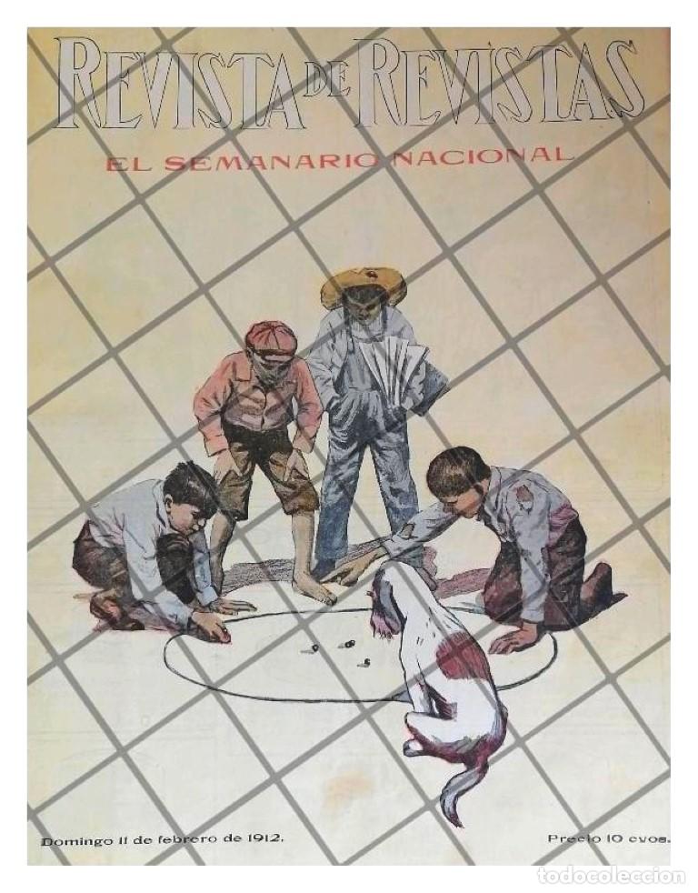 Sammeln von Plakaten: PORTADA ANTIGUA 1912 JUEGO DE CANICAS