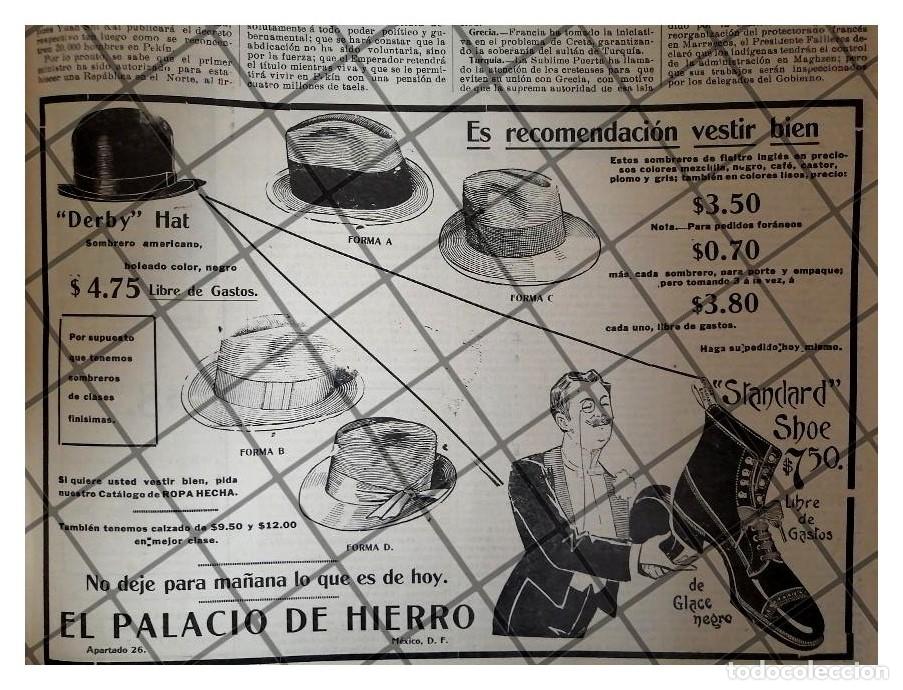 Sammeln von Plakaten: PUBLICIDAD ANTIGUA TIENDA EL PALACIO DE HIERRO 1912 /136