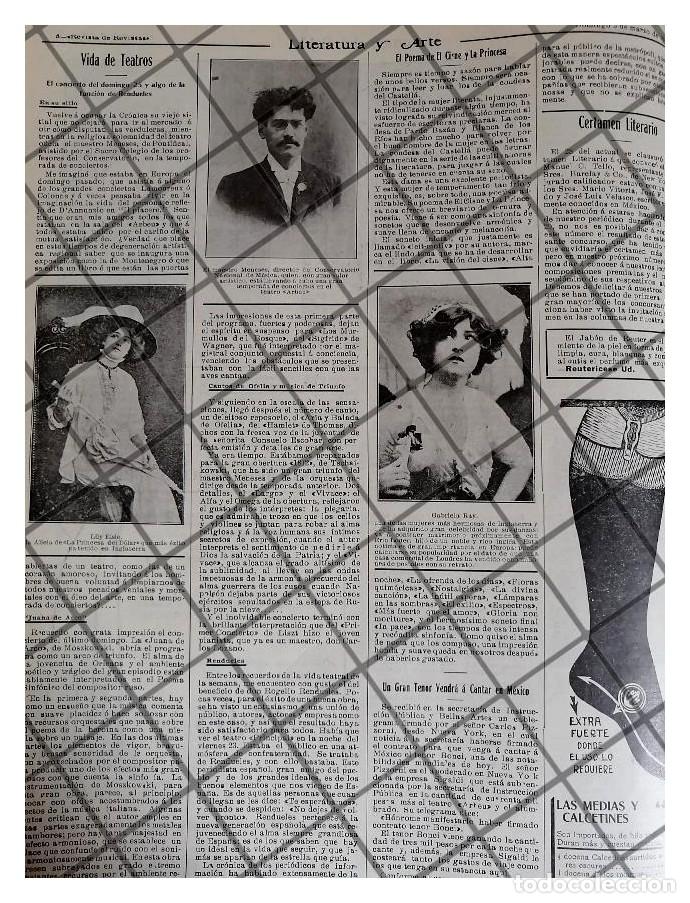 Sammeln von Plakaten: AFICHE ANTIGUO CARLOS MENESES EN CONCIERTOS 1912