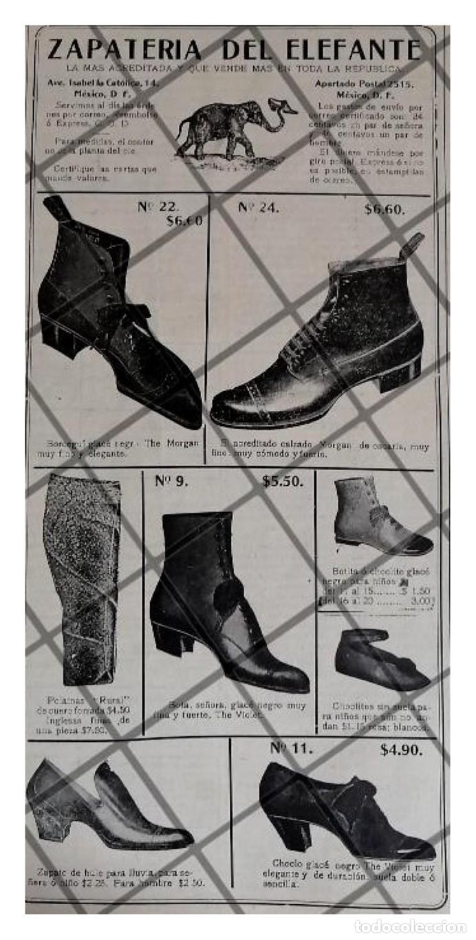 Sammeln von Plakaten: AFICHE PUBLICITARIO ANTIGUO ZAPATERIA DEL ELEFANTE 1912 /4
