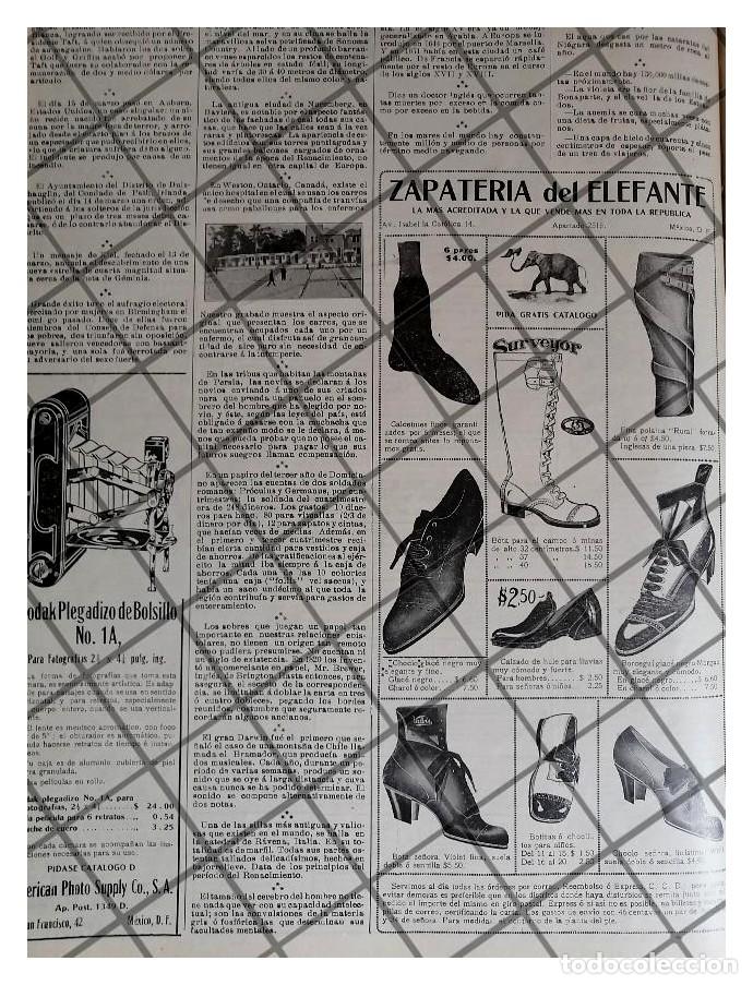 Sammeln von Plakaten: AFICHE PUBLICITARIO RETRI ZAPATERIA DEL ELEFANTE Y MAS 1912