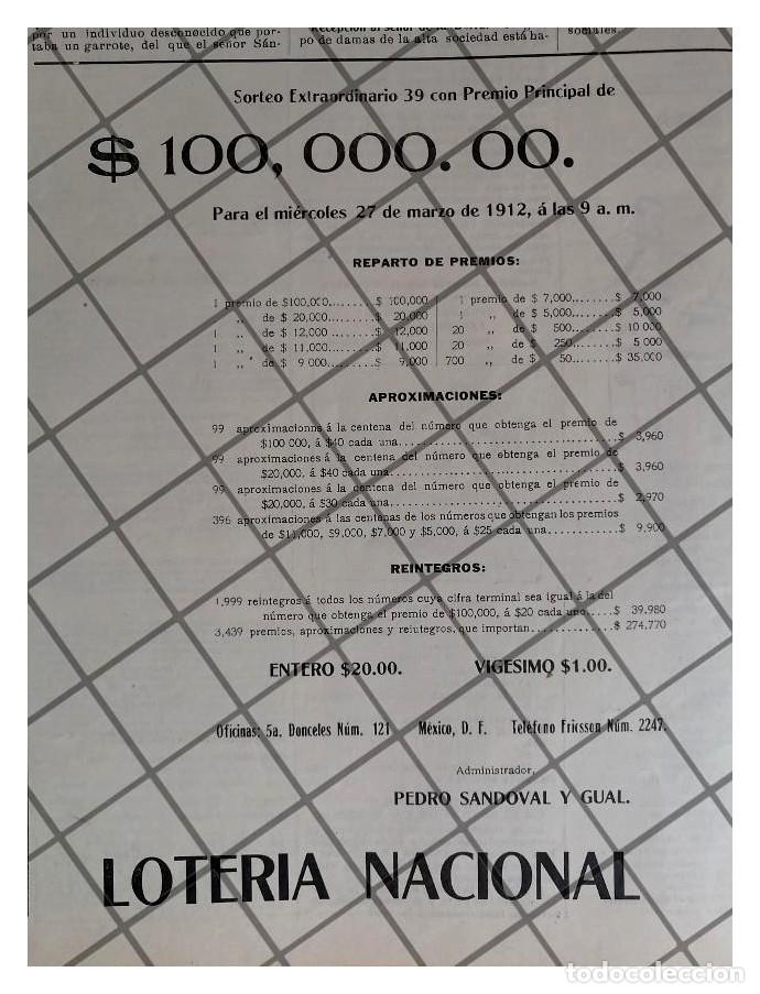 Sammeln von Plakaten: AFICHE ANTIGUO LOTERIA NACIONAL PEDRO SANDOVAL Y GUAL /2