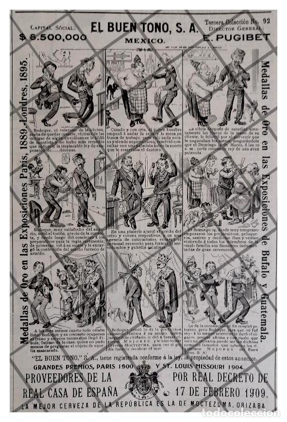 Collectionnisme d'affiches: TIRA COMICA ANTIGUA CIGARRERA EL BUEN TONO 1912 /51