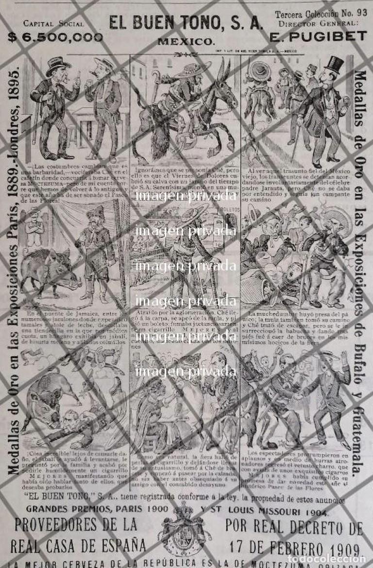 Collectionnisme d'affiches: TIRA COMICA ANTIGUA CIGARRERA EL BUEN TONO 1912 /52