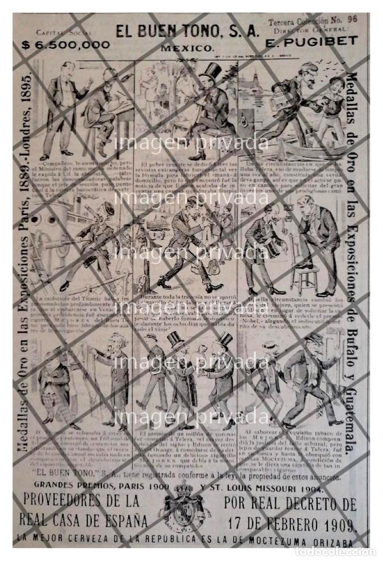 Collectionnisme d'affiches: TIRA COMICA ANTIGUA CIGARRERA EL BUEN TONO 1912 /55