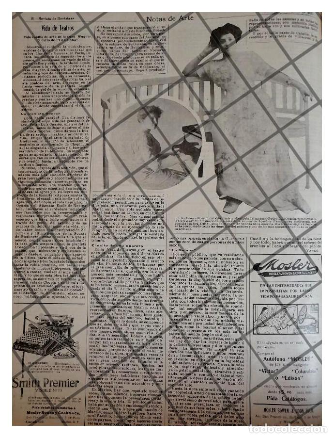 Collectionnisme d'affiches: AFICHE ANTIGUO, PIANISTA LEONOR ROESCH Y MAS 1912