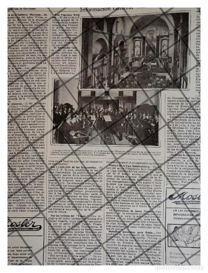 Coleccionismo de carteles: AFICHE ANTIGUO 1912 HONRAN MUSICOS MUERTOS DEL TITANIC