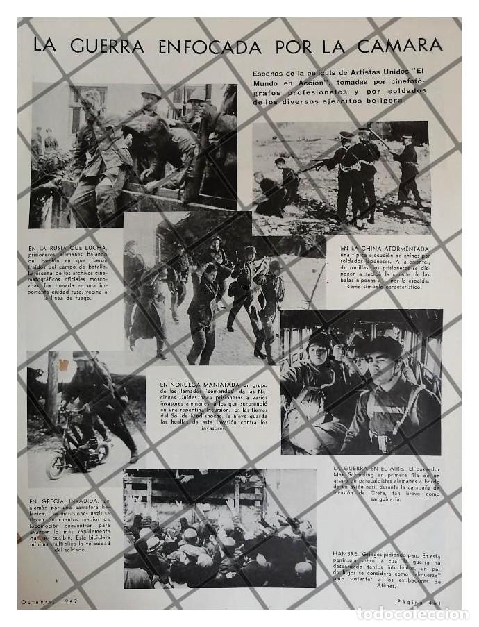 Collectionnisme d'affiches: AFICHE RETRO FILMAN DOCUMENTAL EL MUNDO EN GUERRA 1942