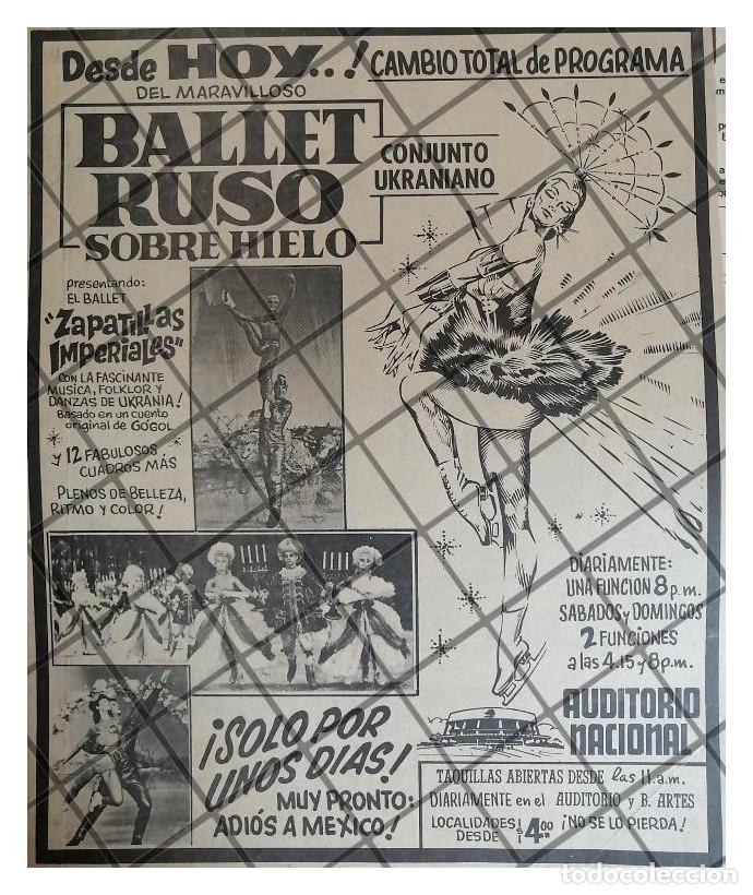 Collectionnisme d'affiches: PUBLICIDAD RETRO BALLET RUSO SOBRE HIELO AUDITORIO NAC