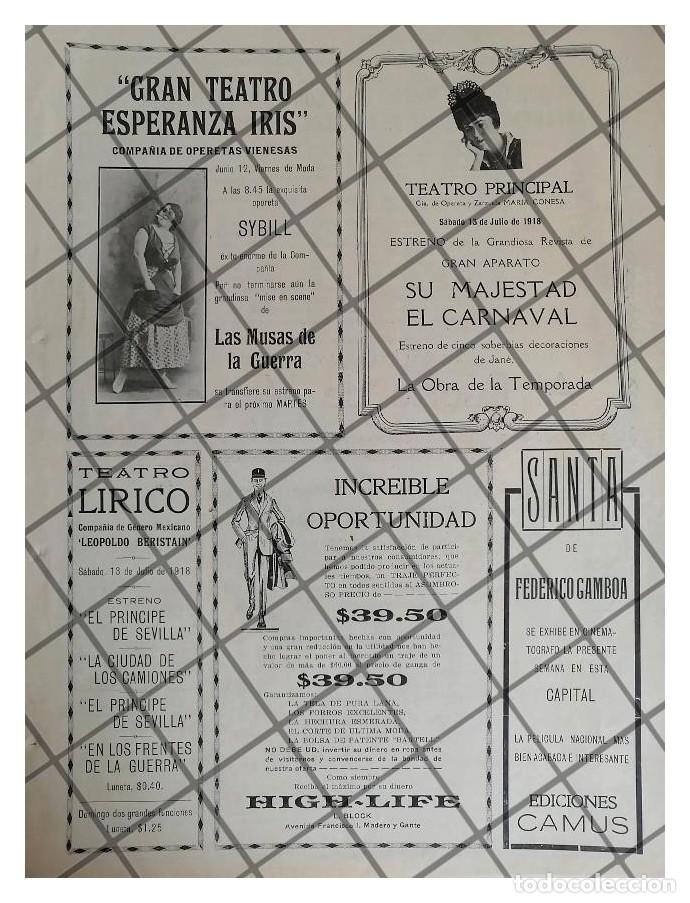Collectionnisme d'affiches: CARTEL ANTIGUO. CARTELERA DE TEATRO Y CINE 1917