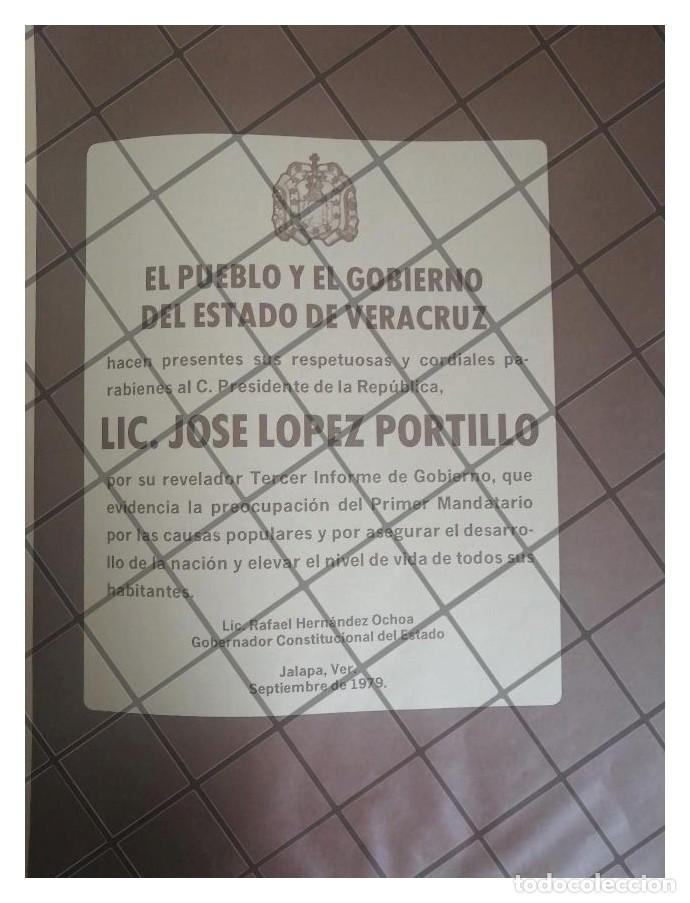 Collectionnisme d'affiches: AFICHE POLITICO RETRO VERACRUZ FELICITA A LOPEZ PORTILLO 79