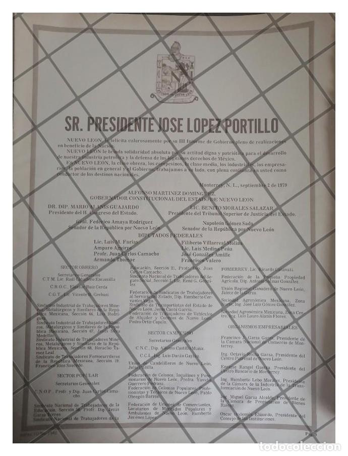 Collectionnisme d'affiches: AFICHE POLITICO RETRO NUEVO LEON FELICITA LOPEZ PORTILLO