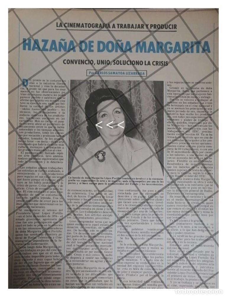 Collectionnisme d'affiches: AFICHE RETRO MARGARITA LOPEZ PORTILLO SALVA CINE 1979