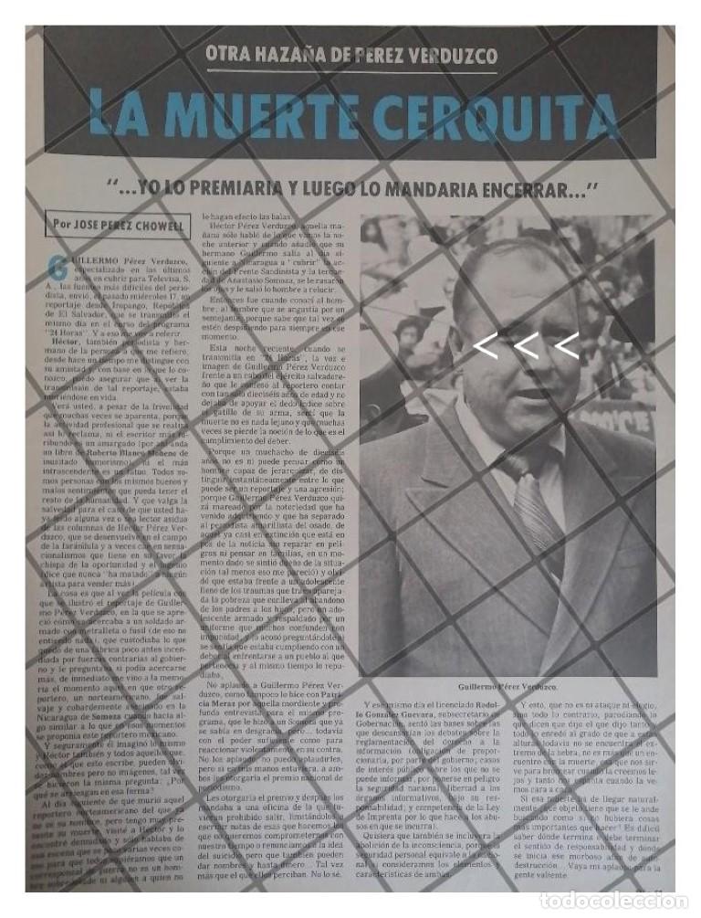 Poster collecting: AFICHE RETRO PERIODISTA GUILLERMO PEREZ VERDUZO 1979