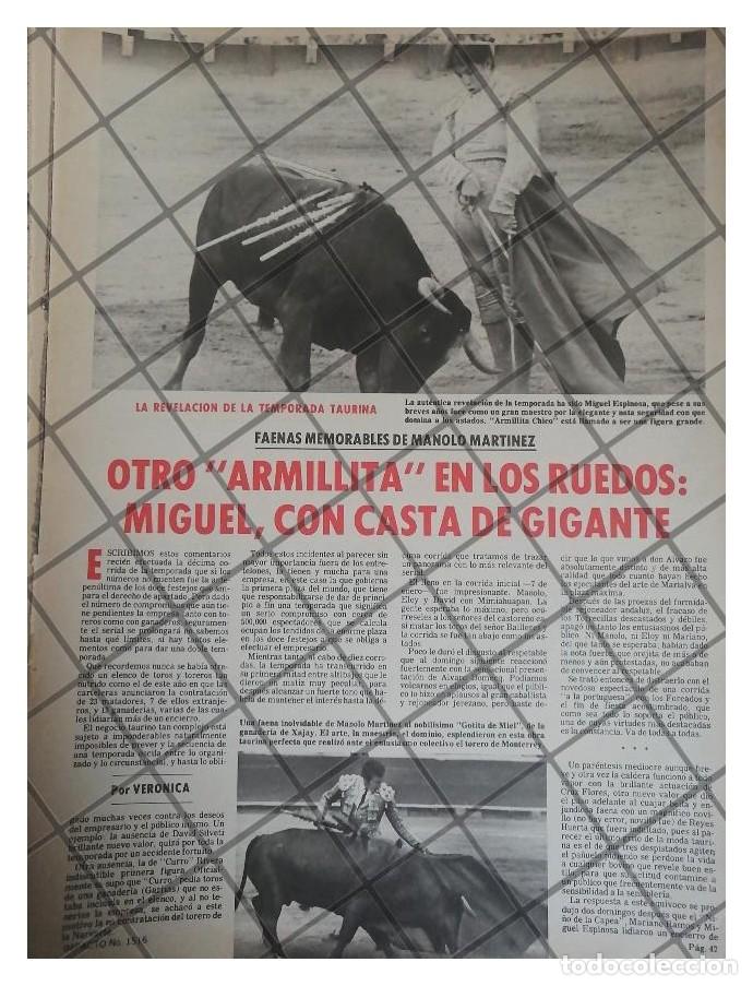 Poster collecting: AFICHE RETRO. TRIUNFA TORERO MIGUEL ARMILLITA CHICO 1977