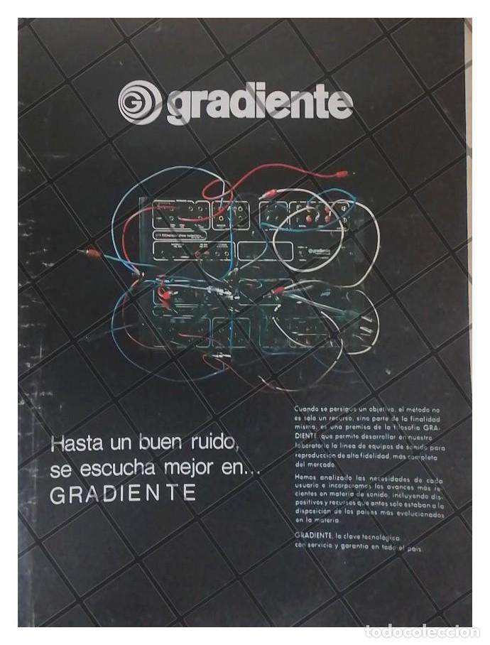 Poster collecting: CARTEL PUBLICITARIO RETRO EQUIPOS DE AUDIO GRADIENTE