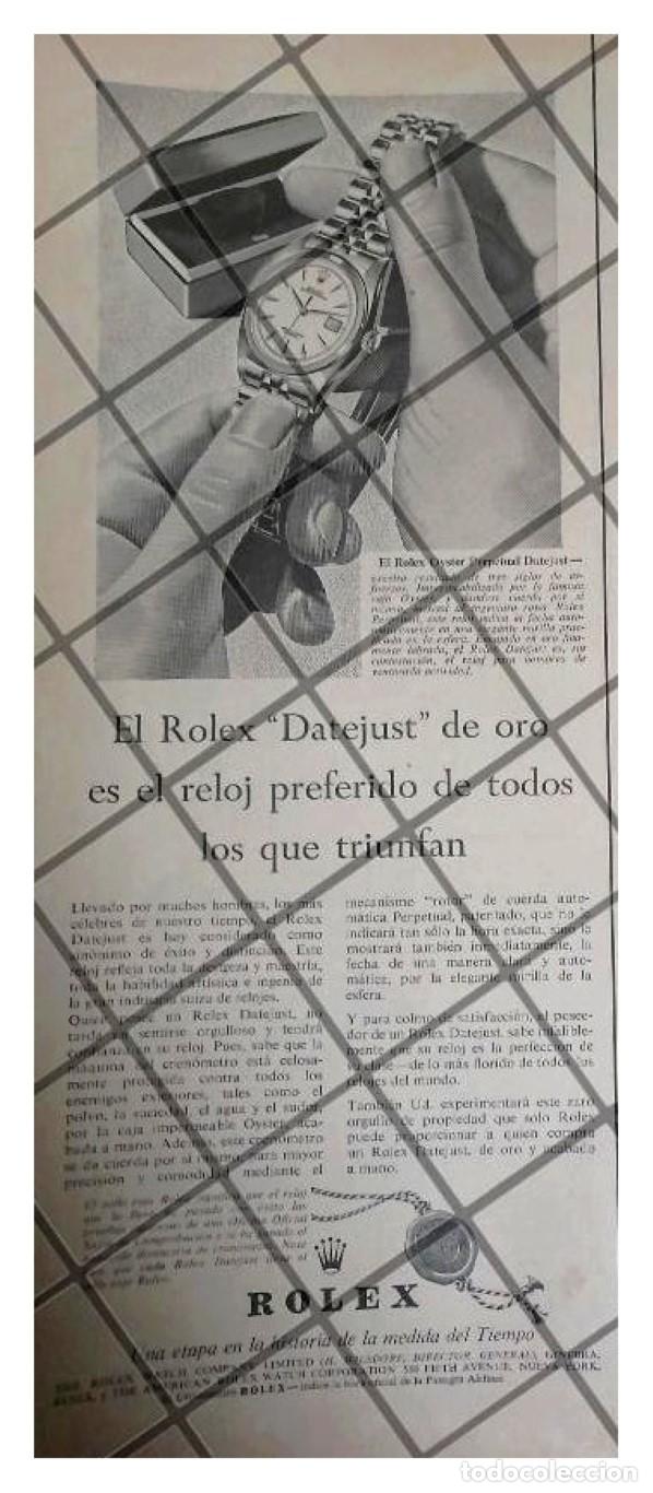 Poster collecting: CARTEL PUBLICITARIO ANTIGUO RELOJES ROLEX OYSTER 1954