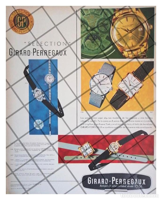 Collezionismo di affissi: CARTEL PUBLICITARIO RETRO RELOJES GIRARD PERREGAUX 1960
