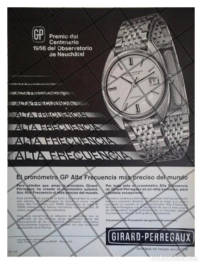 Collezionismo di affissi: CARTEL PUBLICITARIO RETRO RELOJES GIRARD PERREGAUX 1966