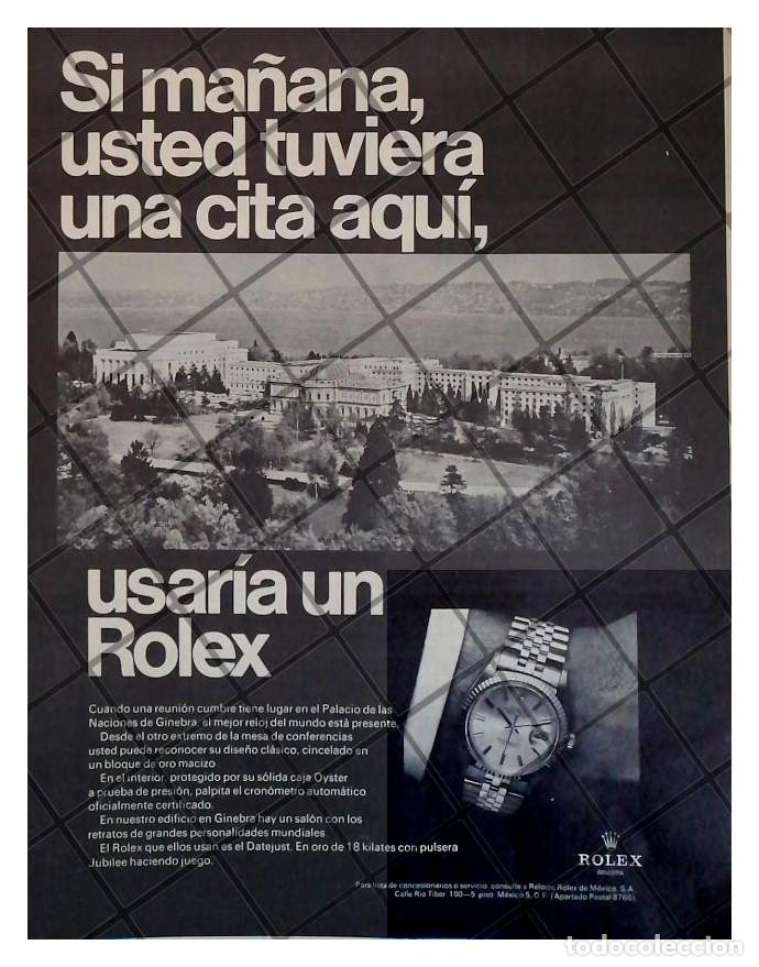 Collezionismo di affissi: CARTEL PUBLICITARIO RETRO RELOJES ROLEX Y LA O.N.U. 1969