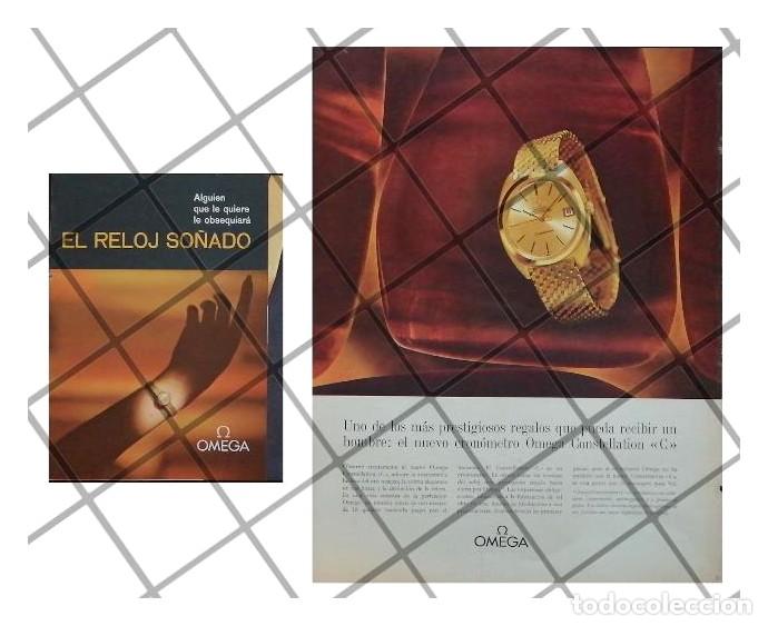Collezionismo di affissi: CARTEL RETRO RELOJES OMEGA SEAMASTER Y FOLLETO 1964