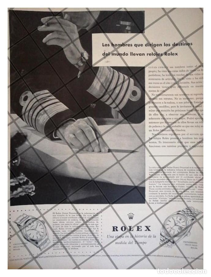 Collezionismo di affissi: CARTEL PUBLICITARIO RETRO RELOJES ROLEX Y LA REALEZA 1955