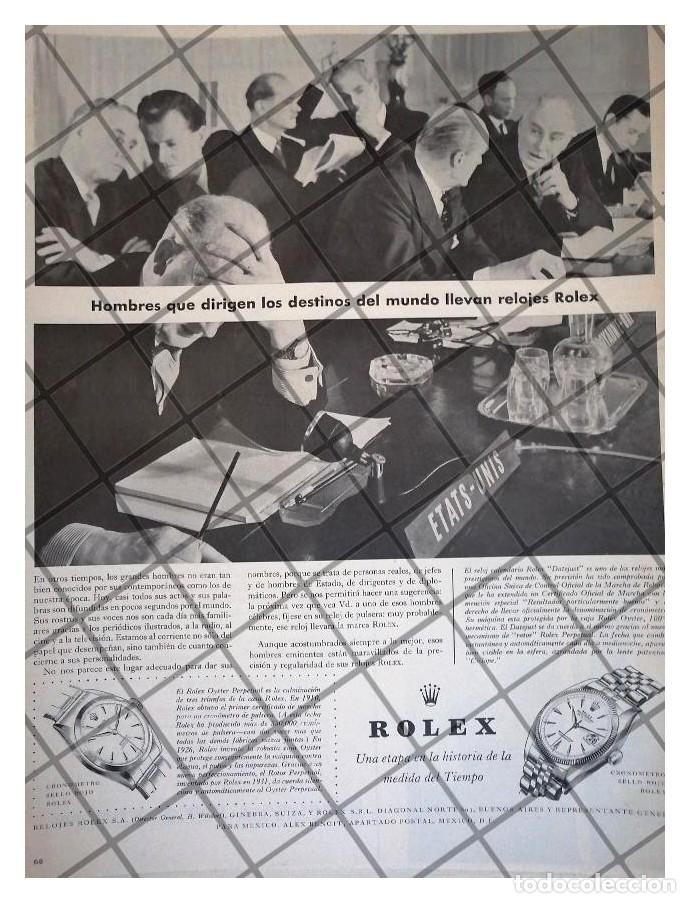 Collezionismo di affissi: CARTEL PUBLICITARIO RETRO RELOJES ROLEX Y LA O.N.U /39