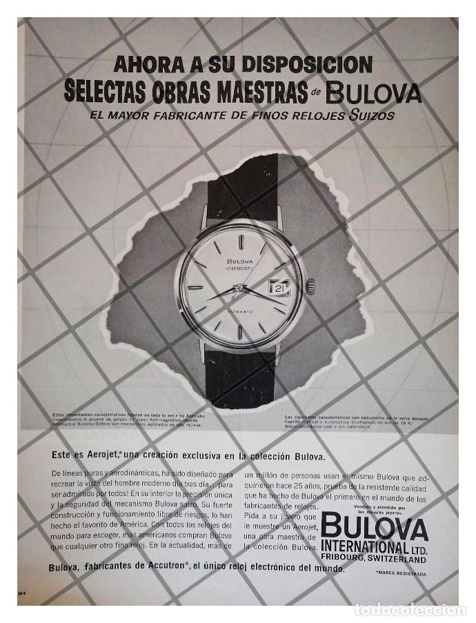 Collezionismo di affissi: CARTEL PUBLICITARIO RETRO RELOJES BULOVA AEROJET 1963