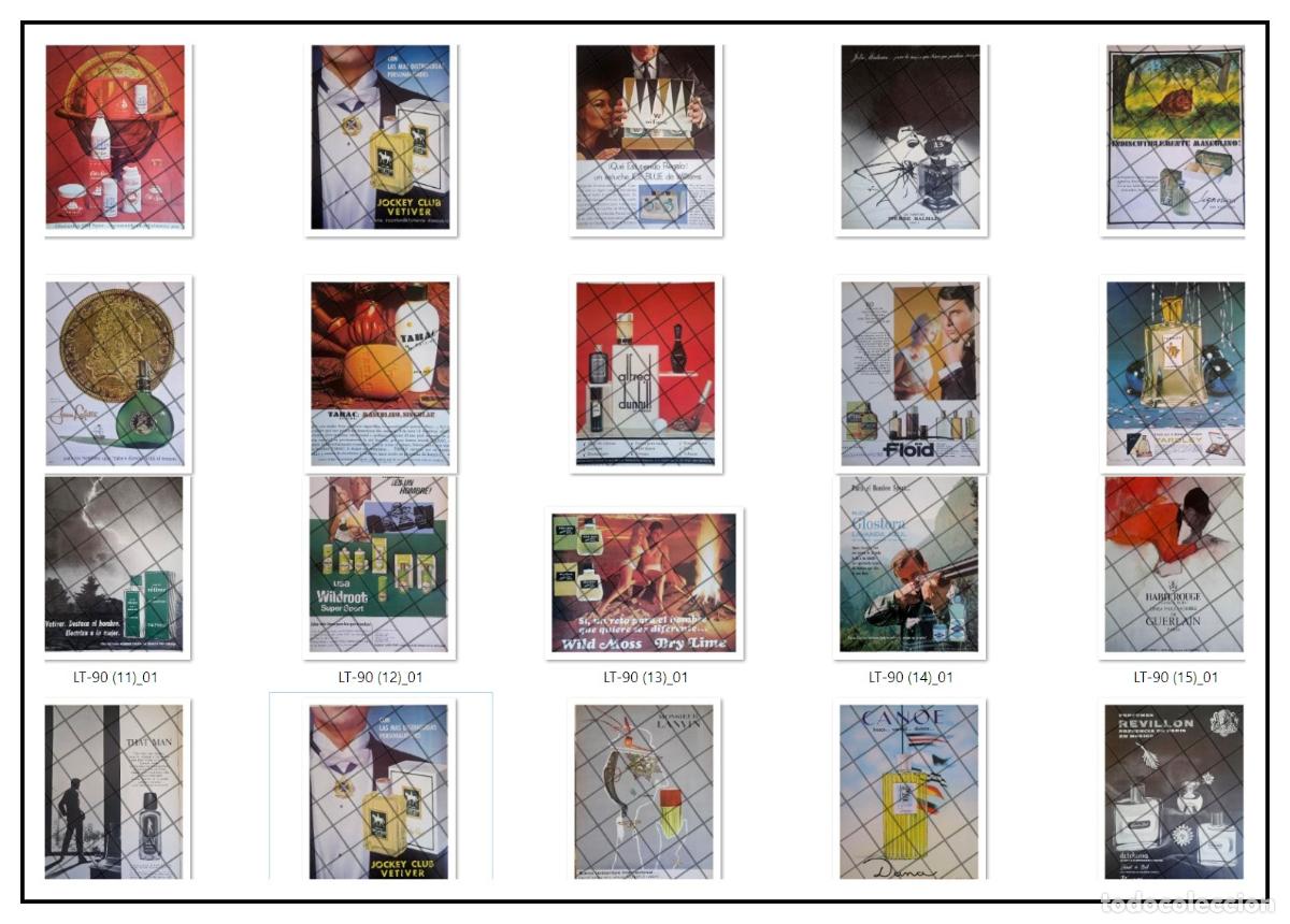 Collezionismo di affissi: 21 CARTELES PUBLICITARIOS PERFUMES MASCULINOS 1953-69