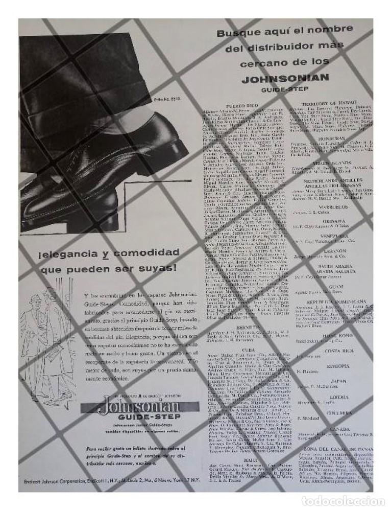 Coleccionismo de carteles: CARTEL PUBLICITARIO RETRO. ZAPATOS JOHNSON 1957