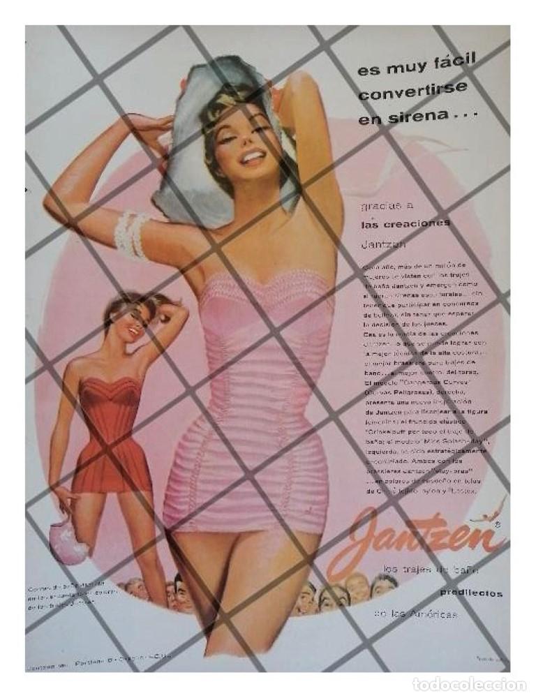 Coleccionismo de carteles: CARTEL PUBLICITARIO RETRO TRAJES DE BA&Ntilde;O JANTZEN 1965 /2