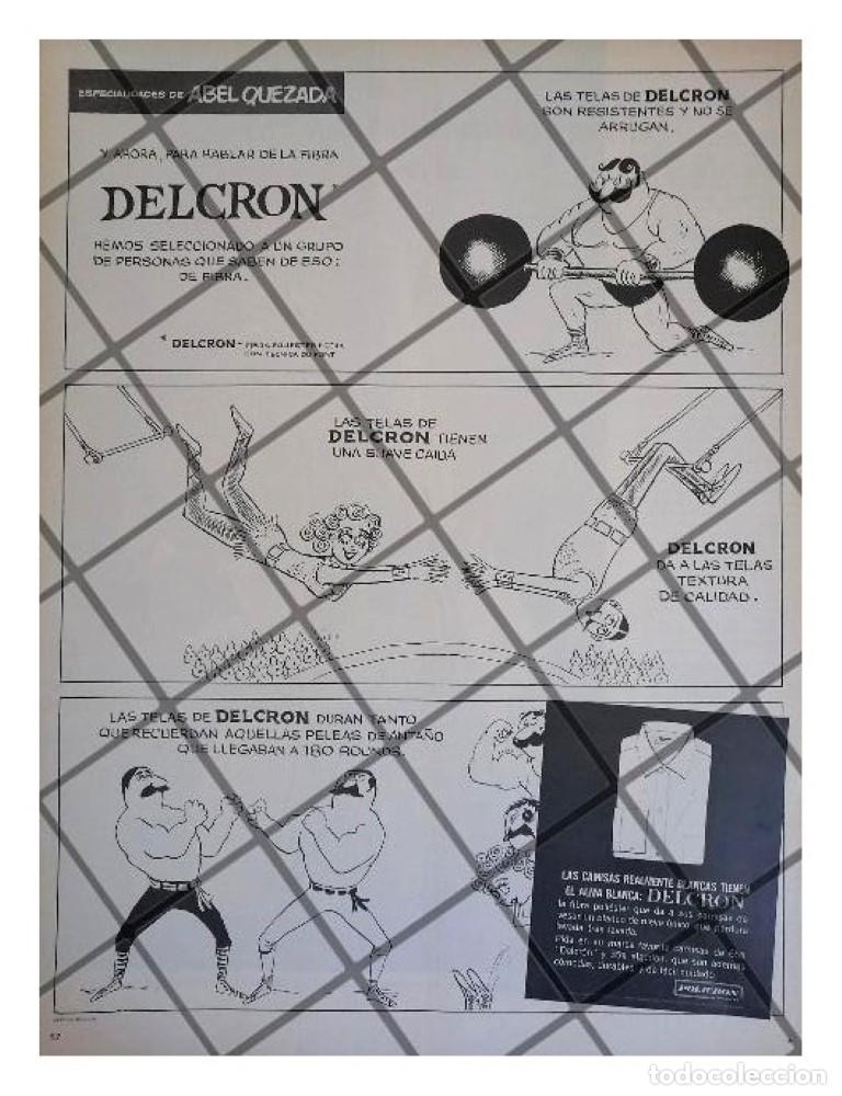 Coleccionismo de carteles: CARTEL RETRO TELAS DELCRON DIBUJOS: ABEL QUEZADA /4