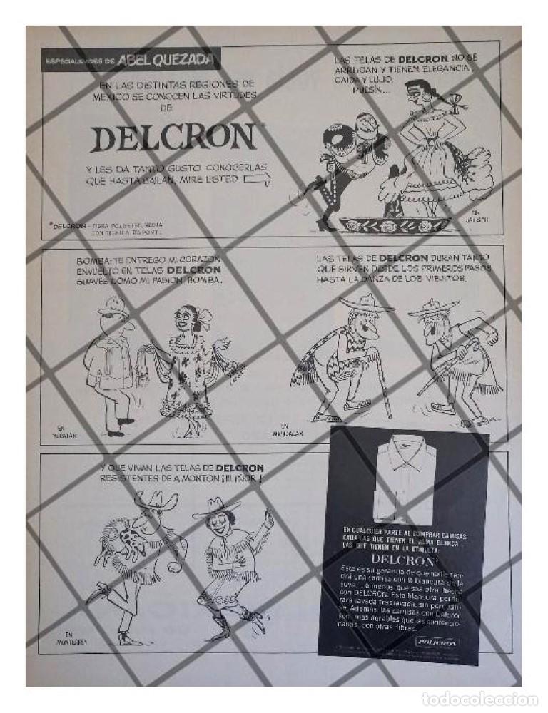 Coleccionismo de carteles: CARTEL RETRO TELAS DELCRON DIBUJOS: ABEL QUEZADA /3