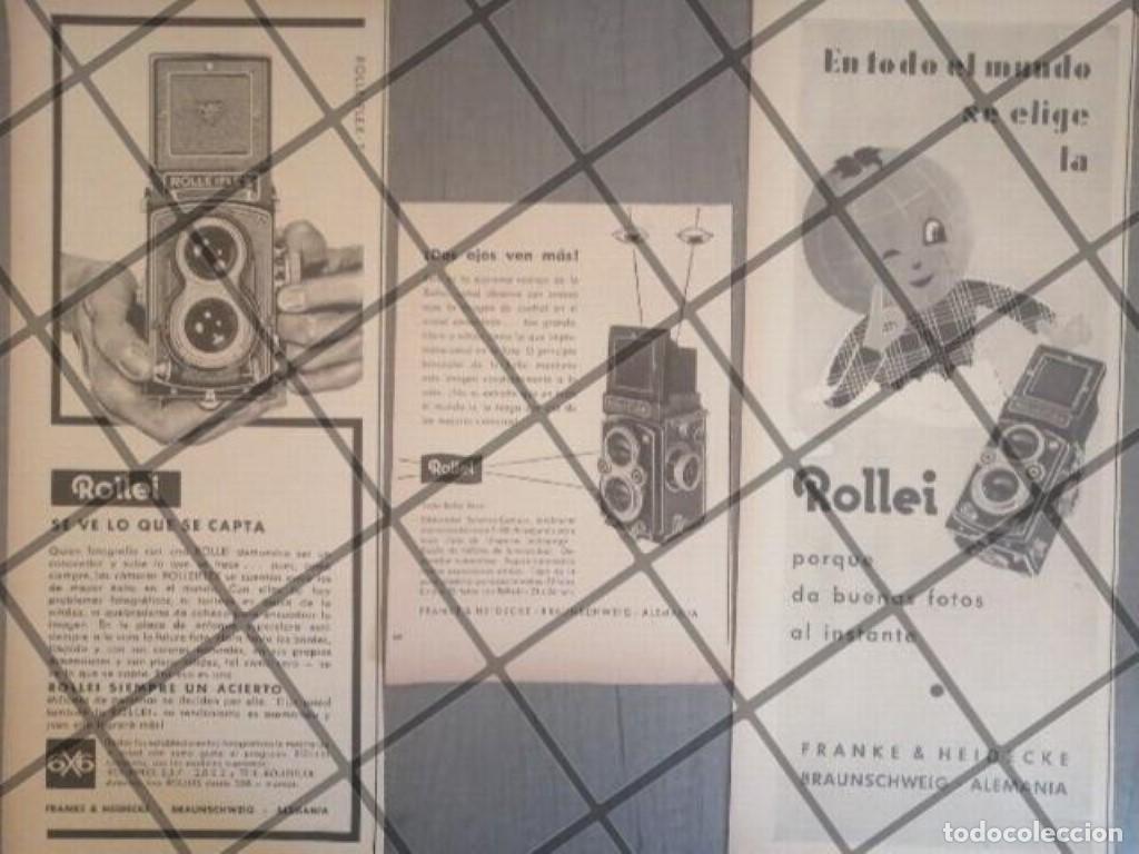 Sammeln von Plakaten: 3 AFICHES PUBLICITARIOS RETRO. CAMARAS ROLLEI 1950s