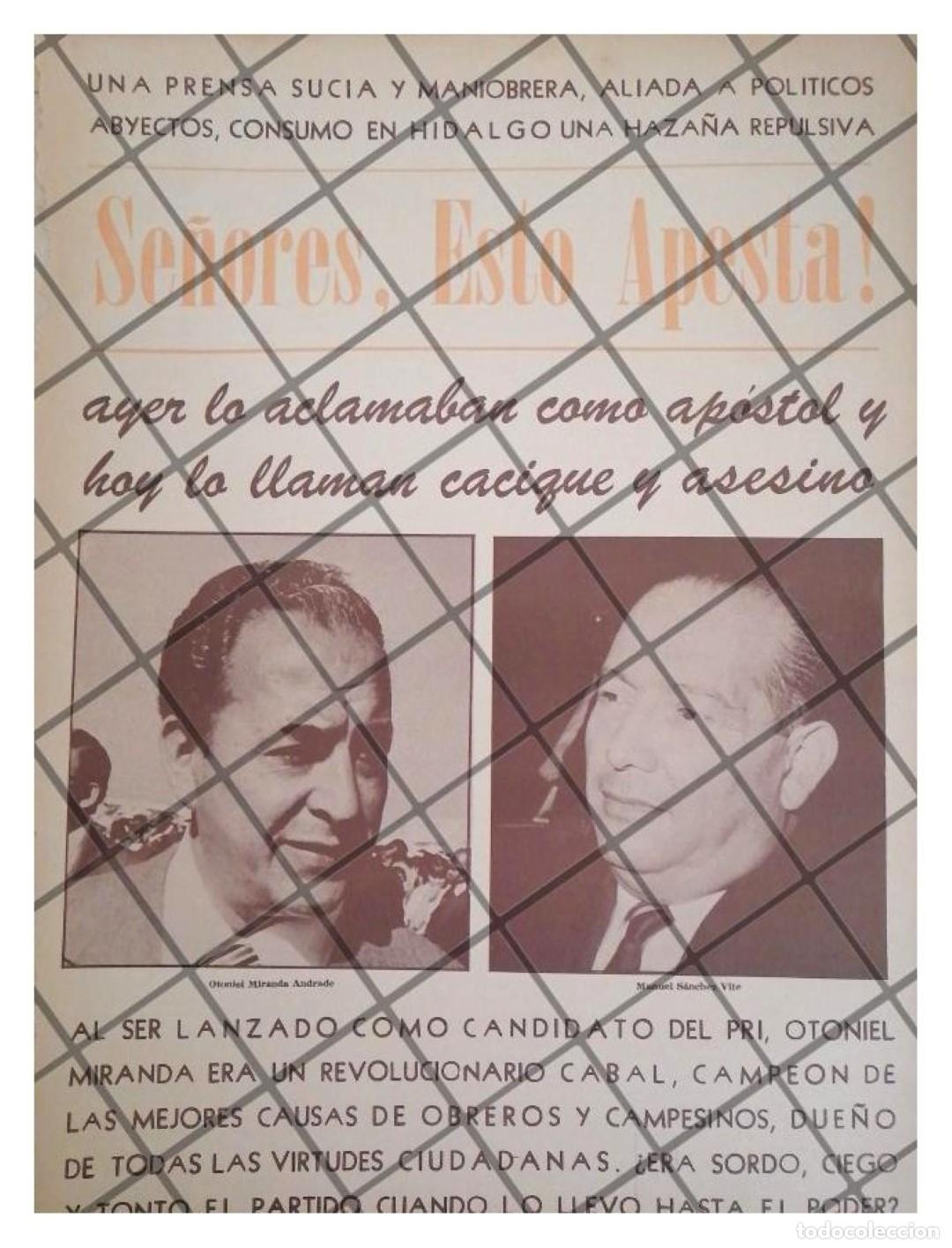 Sammeln von Plakaten: AFICHE RETRO. DURA CRITICA A OTONIEL MIRANDA ANDRADE