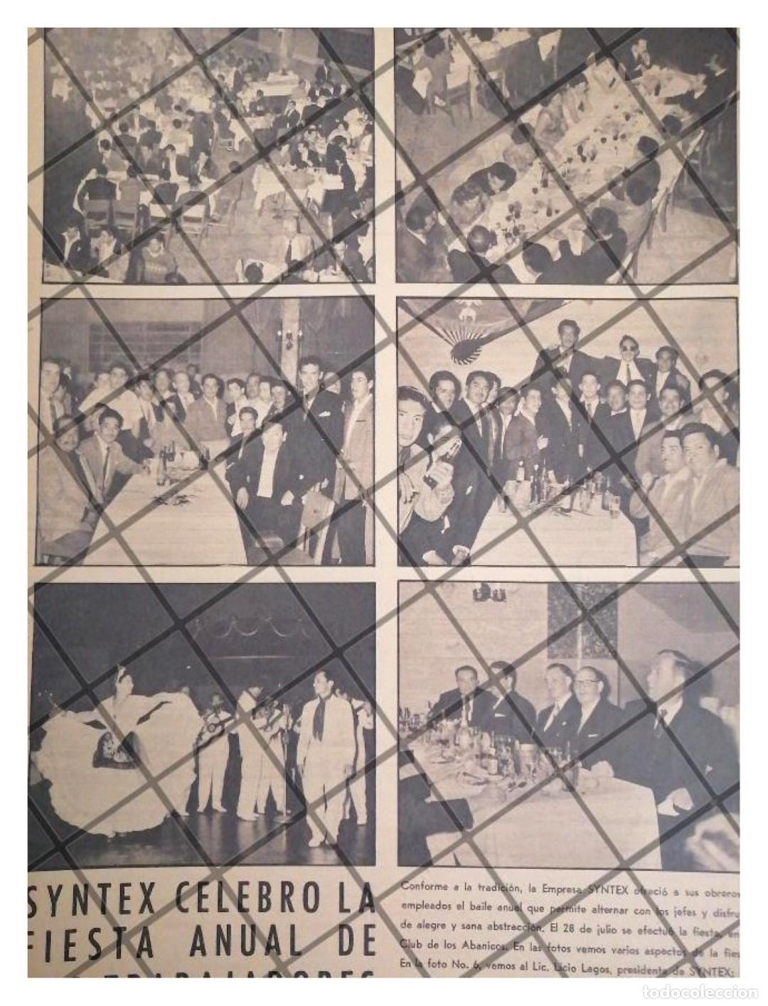 Sammeln von Plakaten: AFICHE RETRO FIESTA EMPRESA SYNTEX S.A 1956
