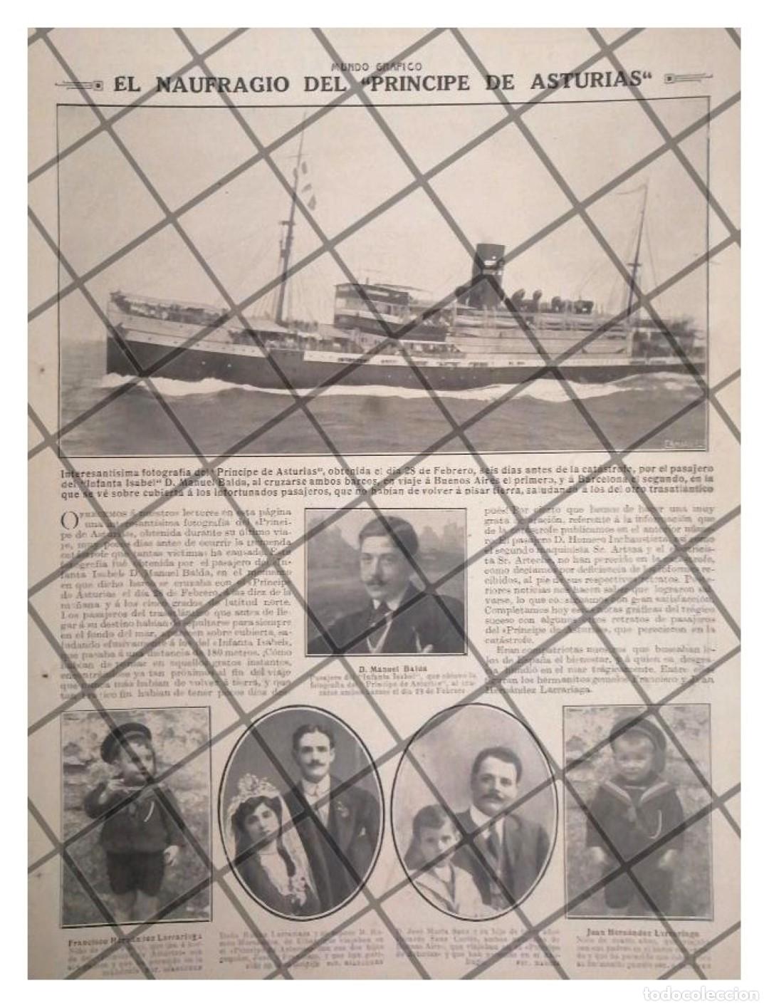 Sammeln von Plakaten: AFICHE ANTIGUO NAUFRAGIO DEL PRINCIPE DE ASTURIAS 1914