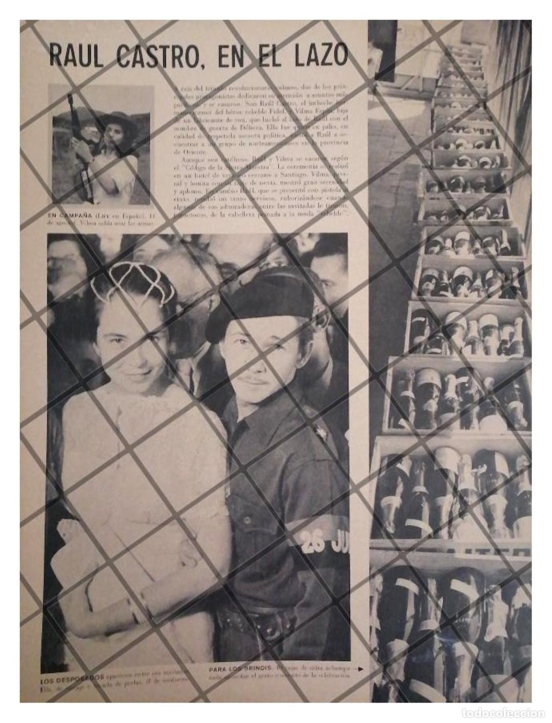Sammeln von Plakaten: AFICHE ANTIGUO BODA DE RAUL CASTRO 1959