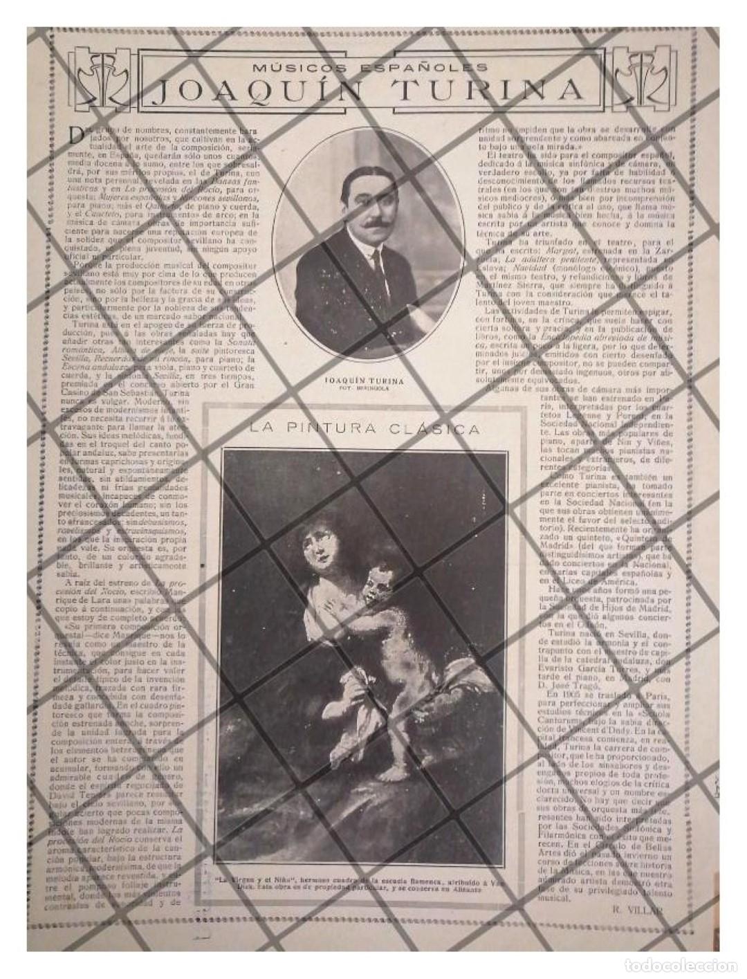 Sammeln von Plakaten: AFICHE ANTIGUO EL MUSICO. JOAQUIN TURINA 1920
