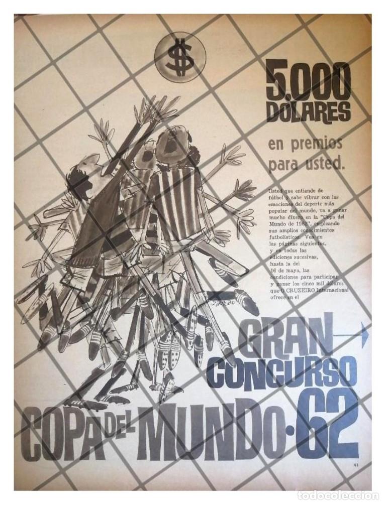 Poster collecting: AFICHE RETRO. CONCURSO COPA MUNDIAL 1962 O&acute;CRUZEIRO