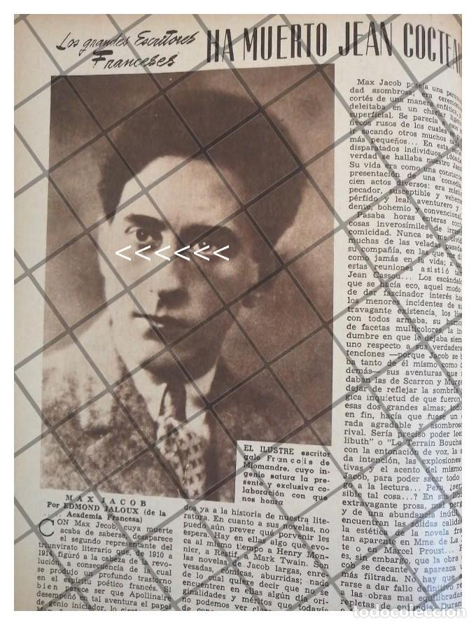 Poster collecting: AFICHE RETRO MUERE JEAN COCTEAU 1944