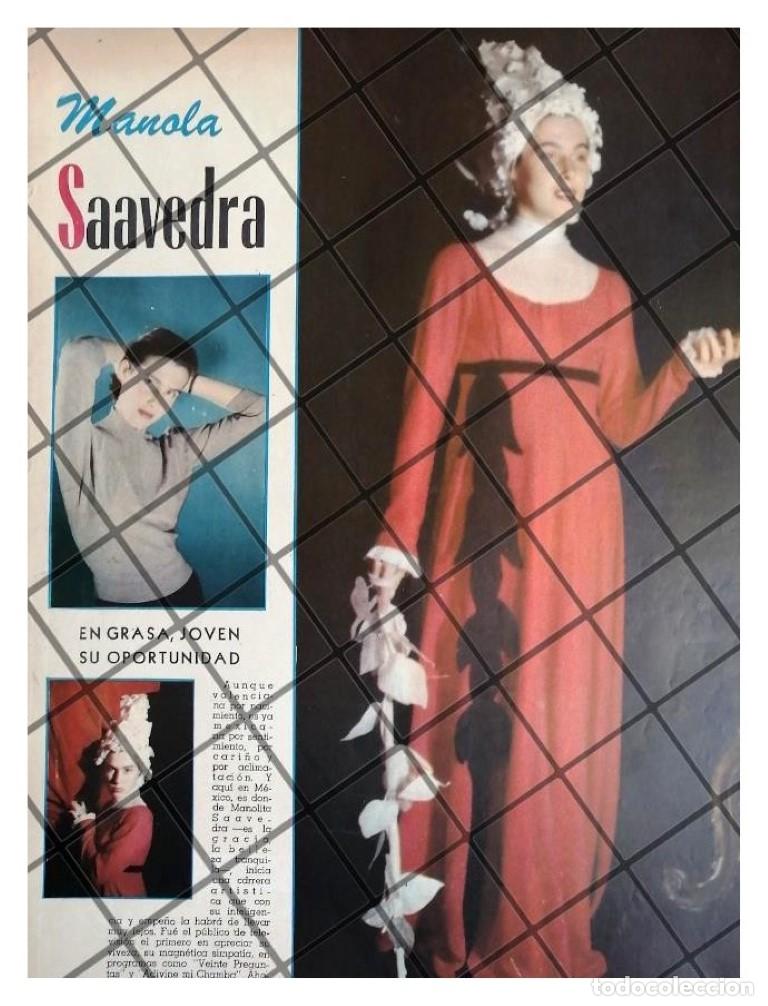 Poster collecting: AFICHE RETRO INICIOS DE ACTRIZ. MANOLA SAAVEDRA