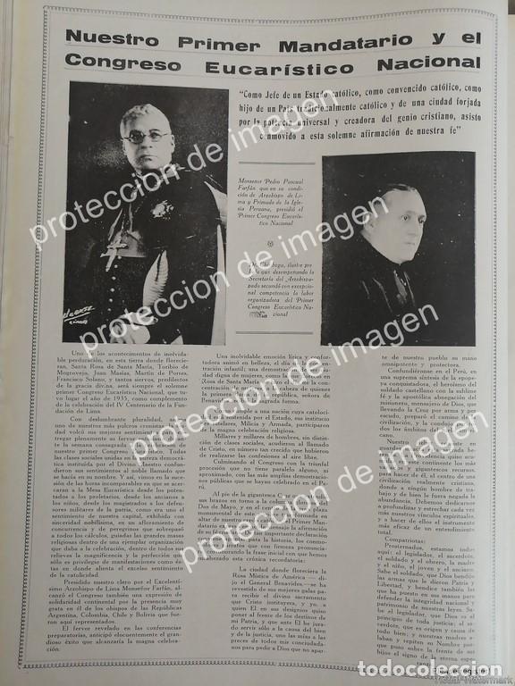 Collectionnisme d'affiches: AFICHE ANTIGUO, PEDRO PASCUAL FARFAN Y OTROS 1936 PERU /SACERDOTES