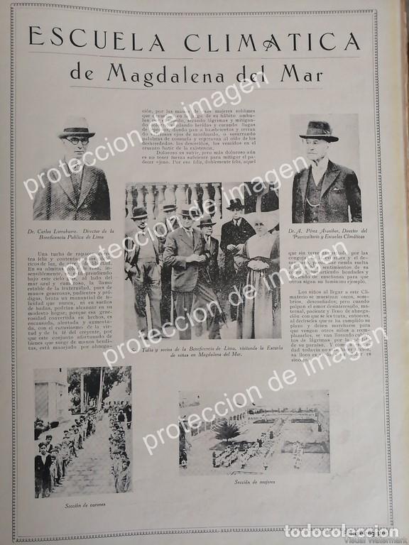 Collectionnisme d'affiches: AFICHE ANTIGUO DE PERU, ESCUELA DE MAGDALENA DEL MAR 1937