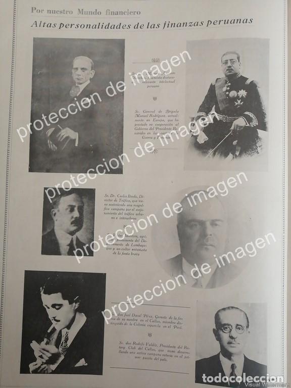 Collectionnisme d'affiches: CARTEL ANTIGUO, LOS BANQUEROS MAS IMPORTANTES DE PERU 1936 /EMPRESARIOS